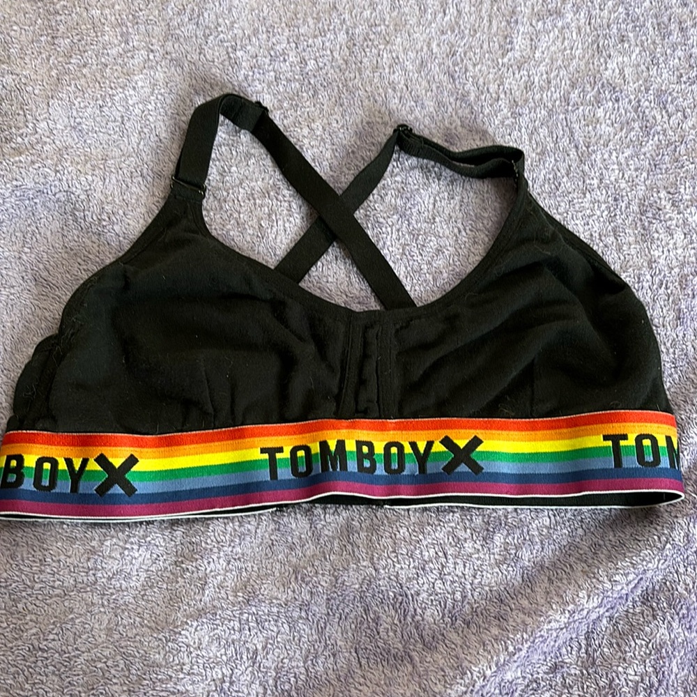Black TomBoyX sports bra